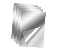 Wdfnexalai Lot de 4 miroirs muraux pour porte, salle de bain, décoration murale, 10 x 15 cm, argenté, 10 x 15 cm