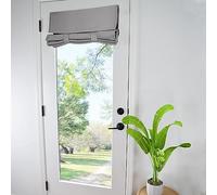 WdFour Rideau de Porte et fenêtre, Rideau de Porte-fenêtre pour intimité, Store avec Attache Facile à Installer et Lavable pour Porte latérale, 63,5 cm de Large x 177,8 cm de Long, Gris Clair