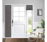 WDFour Rideau occultant de couleur unie pour fenêtre de porte latérale, 30,5 cm de large x 177,8 cm de long, gris foncé