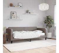 WDGJJFECNMUEHI 2 en 1 canapé lit Matelas Mousse Taupe 80x200 cm | Lit de jour 2 en 1 canapé lit convertible avec matelas mousse taupe 80x200 cm tissu bois