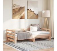 WDGJJFECNMUEHI Pin Massif lit de Jour canapé 80x200 cm Brun | Lit coulissant 80x200 cm sans matelas en pin massif, canapé-lit convertible 2 en 1 pour chambre et salon, sommier à lattes