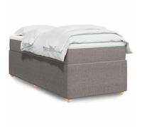 WDGJJFECNMUEHI Tissu Doux Ressorts ensachés Taupe 90x190 cm | Sommier lattes matelas 90x190 cm Taupe Tissu lit avec surmatelas mousse ressorts ensachés