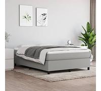 WDGJJFECNMUEHI Tissu Durable Ressorts ensachés Soutien Moyen Gris | Sommier à lattes lit avec matelas ressorts ensachés surmatelas Gris clair 140x200cm Tissu confort moelleux dos ventre