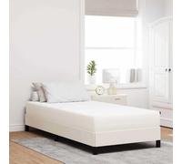 WDGJJFECNMUEHI Tissu Polyester Respirant Design Moderne 90 x 200 cm crème | Matelas 90x200 Lit Long Crème Tissu Ressorts Ensachés Confort Ferme Respirant Chambre Adulte Durable