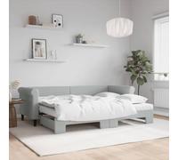 WDGJJFECNMUEHI Velours 2en1 avec gigogne Gris 80x200cm | Lit de jour gigogne gris clair 80x200cm velours canape convertible avec 2 matelas mousse salon chambre