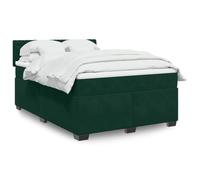 WDGJJFECNMUEHI Velours Ressorts ensachés Lit Coffre 160x200cm Vert | Sommier lattes lit matelas Vert foncé 160x200cm Velours LED literie ensemble confort