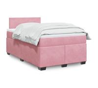 WDGJJFECNMUEHI Velours Ressorts ensachés Modèle Sommier Rose 120x200 cm | Sommier à lattes lit avec matelas rose 120x200 cm velours cadre tête lit ensemble complet