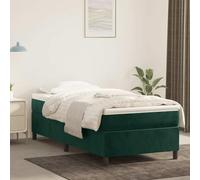 WDGJJFECNMUEHI Velours Ressorts ensachés Sommier 90x190cm Vert | Sommier lattes avec matelas ressorts ensachés surmatelas Vert foncé 90x190 cm velours confort moelleux
