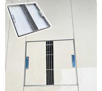 WDJBPSH Trappe Inspection Invisible Acier Inoxydable avec Trou Drainage | Porte Accès Sol Allée Extérieure / Cour Jardin Autoroutes avec Poignée Cachée Rétractable(900x550mm/35.4x21.7in)