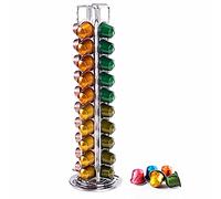 Wdmiya Support Capsules Nespresso, Porte Dosette Capsules Nespresso Café Rotatif 360 Degrés, Distributeur de Capsule Nespresso Range, Rangement Capsules Nespresso Presentoir - pour 40 Pièces