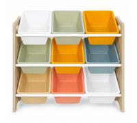 WDMT Étagère enfant avec 9 boîtes - Rangement jouets 66 x 29,5 x 60 cm | Étagère à jouets adaptée aux enfants avec 9 boîtes en plastique amovibles, idéale pour les chambres d'enfants et les salles