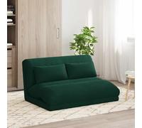 WDSAYREH Fauteuil de sol réglable en velours vert foncé avec dossier flexible de 90 à 180 degrés, rembourrage doux en mousse et fibres de polypropylène, design peu encombrant