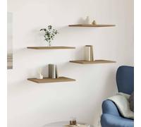 WDSAYREH Lot de 4 étagères en chêne Artisan 40 x 30 x 1,5 cm - Étagère murale cube pour un rangement peu encombrant, flexible et facile d'entretien