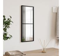 WDSAYREH Miroir mural rectangulaire noir 20 x 50 cm en verre avec cadre en fer revêtu par pulvérisation, montage vertical ou horizontal, idéal pour chambre à coucher, couloir, salon et salle de bain
