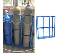 WDSOPK Chariot Oxy robuste - Support de sol pour 3 cylindres, support de bouteille de gaz d'hôpital/laboratoire avec chaîne de sécurité, supporte 200 kg et design stable