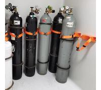 WDSOPK Lot de 30 supports muraux robustes pour bouteille de gaz - Support de rangement vertical sécurisé pour propane, CO2, bouteille unique, solution peu encombrante (orange)