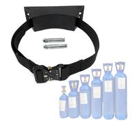 WDSOPK Porte-bouteille d'oxygène - Support mural pour réservoir de gaz avec sangle de sécurité de 99,1 cm, support de stockage de propane durable pour toutes les tailles de cylindres, support noir