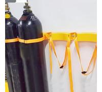 WDSOPK Support mural robuste pour bouteille de gaz, nizer sécurisé pour propane, CO2 et bronzage, support de rangement vertical pour bouteille unique pour sécurité et gain de place (jaune, lot de 1)