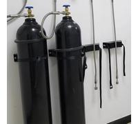 WDSOPK Support mural robuste pour bouteille de gaz, nizer sécurisé pour propane, CO2 et bronzage, support de rangement vertical pour bouteille unique pour sécurité et gain de place (noir)