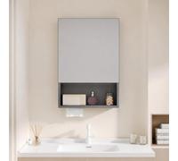WDZDS Armoire de Toilette Murale indépendante avec Miroir Intelligent, Aluminium Spatial épaissi, Structure soudée sans Joint, Rangement Salle de Bain
