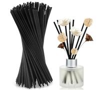 WDZGX Batonnets Diffuseur Baton de Parfum Noir Batonnet Vide 30cmx3mm100Pcs | Ambiance Recharge d'intérieur Rituals Parfumés pour Huile Essentielle dans Maison Bureau Hôtel Spa (30cm-100pcs-Noir)
