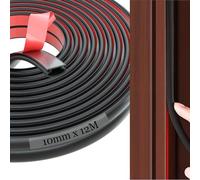WDZGX Joint de Porte Entree Fenetre Profil D Phonique d'entrée Isolation | 12m Caoutchouc Autocollant Coulissante Isolement Étanchéité Froid Mousse Autocollante pour Anti Intempéries Acoustique