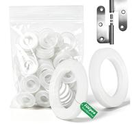 WDZGX Rondelle Plate Caoutchouc Plastique Entretoise Nylon Plat Rondelles | 100PCS 10x5x1mm pour Gonds de Porte Bague Paumelle Connexions Électriques aux Appareils