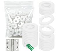 WDZGX Rondelle Plate Caoutchouc Plastique Entretoise Nylon Plat Rondelles | 100PCS 8x3x1mm pour Gonds de Porte Bague Paumelle Connexions Électriques aux Appareils Noir