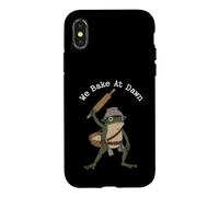 We Bake At Dawn Funny Frog Baker Rouleau à pâtisserie Coque pour iPhone X/XS