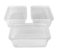 We Can Source It Ltd 500ml/650ml/750ml/1000ml Plastique Micro-Ondes Réfrigérateur Sécurité Nourriture Repas Prép Recyclable à Emporter Récipients Et Couvercles Traiteur Grade Plastique Bpa Gratuit