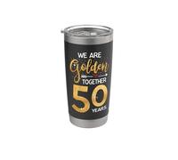 We golden together Romantic Couples 50th Wedding Anniversary Gobelet isotherme en acier inoxydable double paroi
