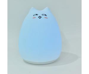WE Grande Veilleuse enfant en forme de chat - rechargeable - avec télécommande - 25 cm