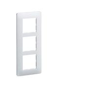 plaque 3 postes vertical, entraxe de 57 mm hager essensya