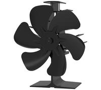 weareok Ventilateur de cheminée, ventilateur de cheminée, ventilateur de cheminée, ventilateur pour poêle à bois, poêle à granulés, sans courant, fonctionnement silencieux avec thermomètre