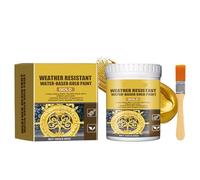 Weather Resistant Water-Based Gold Paint,Metallic Gold Paint,Peinture or Pour Pierre Tombale,Peinture Doree,High Gloss Golds Leaf Paints Pour Le Métal,Bois,L'argile,Tissu,Meubles,Quick Drying