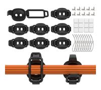 Weatherproof Cable Cord Hangers - 10 Piece Outdoor Light Clip Organizer