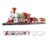 WEB2O Train électrique de Noël - Son et Lumière - Décoration de Noël Train avec Wagon animés et Rails Sapin père Noel[6]