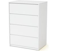 WEBABY - Commode bébé 4 tiroirs en bois UNO - Blanc