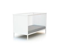 WEBABY - Lit bébé en bois 60 x 120 cm ALBA Blanc - Taille unique