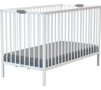 WEBABY - Lit bébé pliant en bois 60 x 120 cm FLEX Blanc