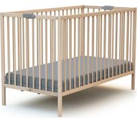Webaby - Lit bébé Pliant en Bois 60x120cm Hêtre Brut Flex | Bois Massif | Dès la Naissance | Sommier à Lattes | Compact | Transportable | Pliable |Gain de Place