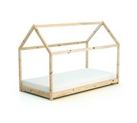 WEBABY - Lit Cabane enfant 90 x 190 en bois | A partir de 6 ans