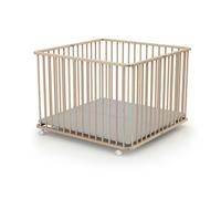 At4 - Parc pliant Webaby 100x100 - Hêtre Brut