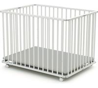 WEBABY - Parc bébé pliant en bois 70 x 100 cm CALI Blanc