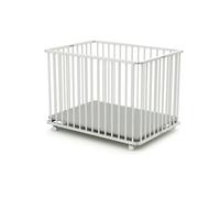 WEBABY - Parc bébé pliant en bois 70 x 100 cm CALI Blanc - 70x100