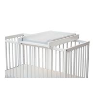 WEBABY - Plan à langer amovible MONA pour lit bébé en bois 60 x 120 cm Blanc - Taille unique