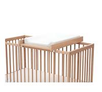 WEBABY - Plan à langer amovible MONA pour lit bébé en bois 60 x 120 cm Hêtre Verni - Taille unique
