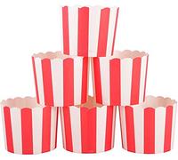 Webake 50 Pcs Caissettes Cupcake Moules à Muffins Papier Moulle a Muffin - Bande rouge