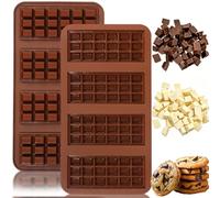 Webake Lot de 2 Moule Chunks Pepites de Chocolat Silicone Tablette Chocolat | moule silicone pepite de chocolat mini moules tablette chocolat pour décoration de gâteaux