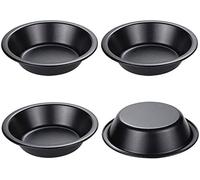 webake Lot de 4 mini moules à tarte, à quiche, diamètre : 12 cm, anti-adhésif, ronds, pour quiche